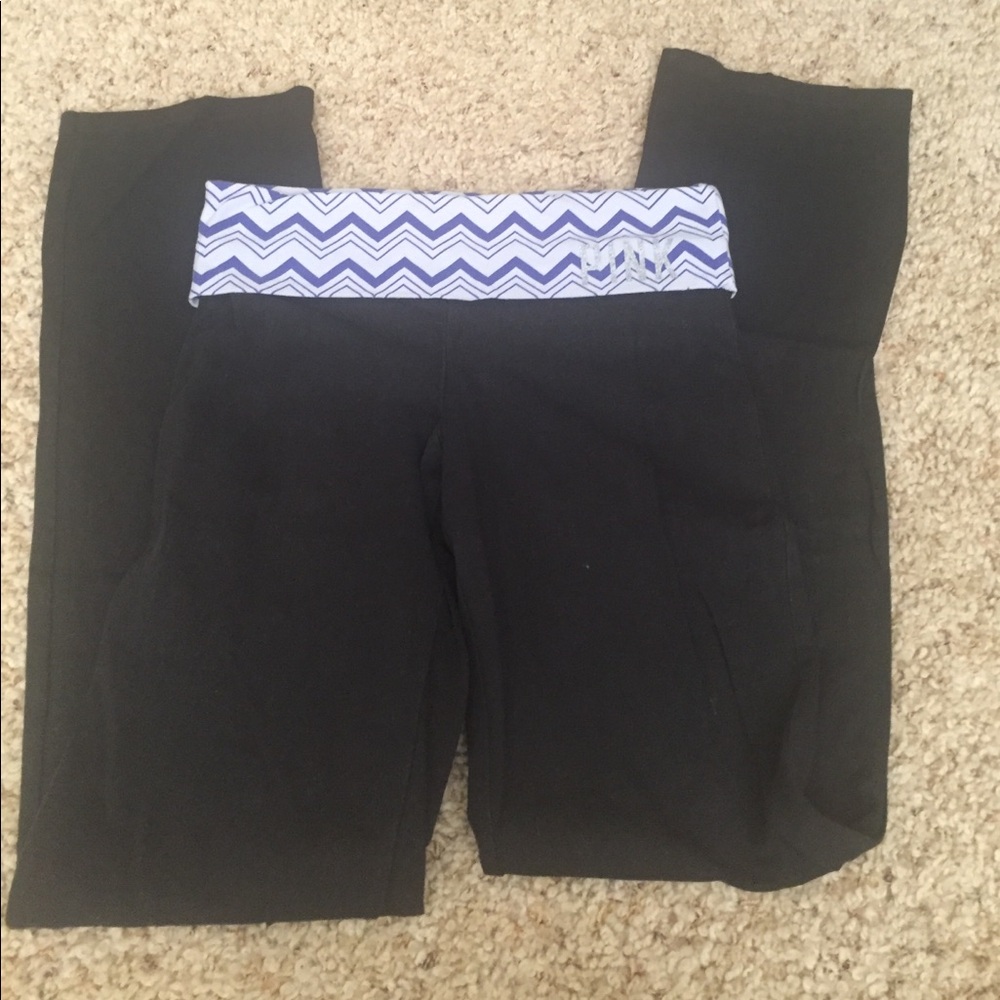 Pink fold over yogas